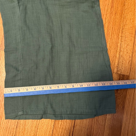 Eileen Fisher Organic Cotton Lofty Gauze Culottes Nori Green size PM - Picture 10 of 12